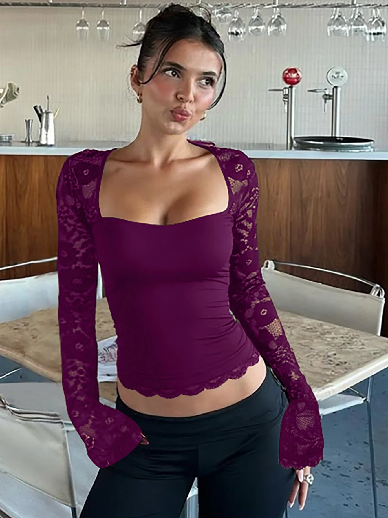 שרוול ארוך פרחונים דגם - LIA