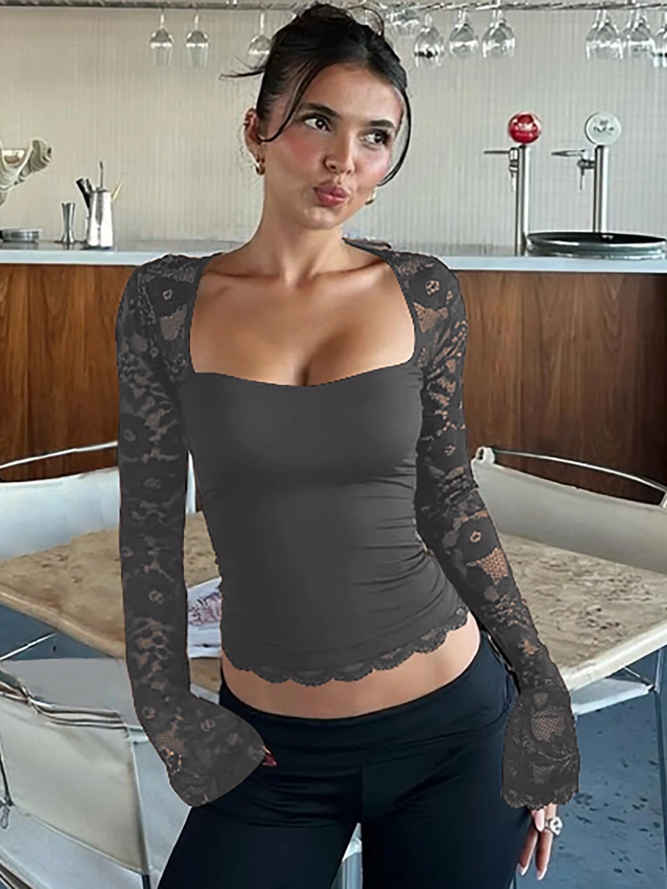 שרוול ארוך פרחונים דגם - LIA