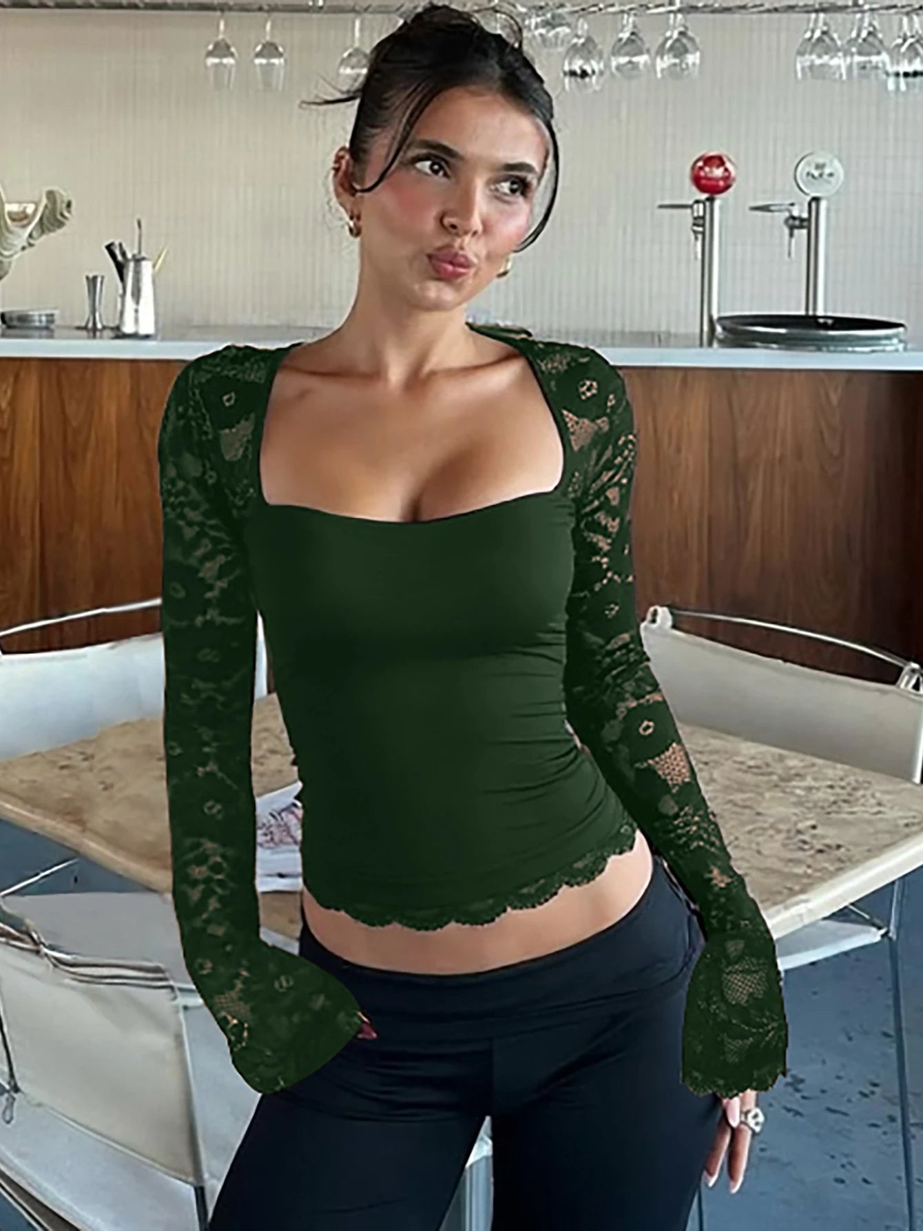 שרוול ארוך פרחונים דגם - LIA